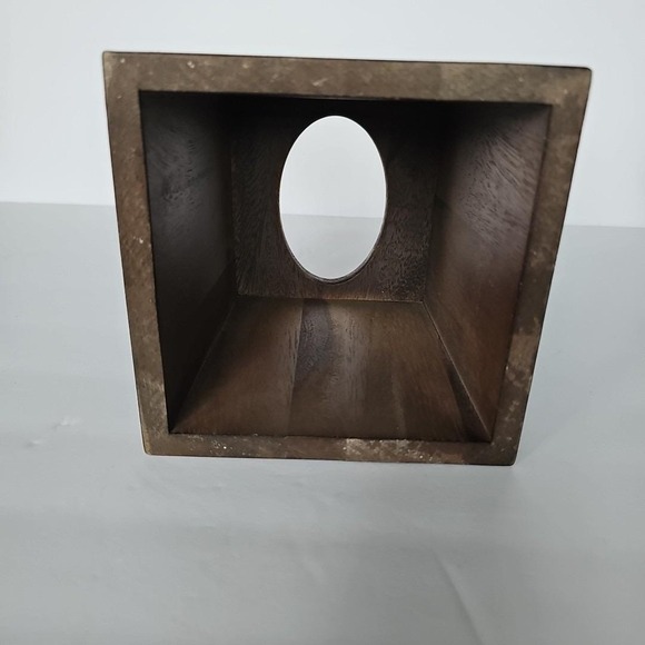 Vintage Mango Wood Tissue Box Boho Chic Farmhouse Bathroom Decor 1834 - Picture 7 of 7